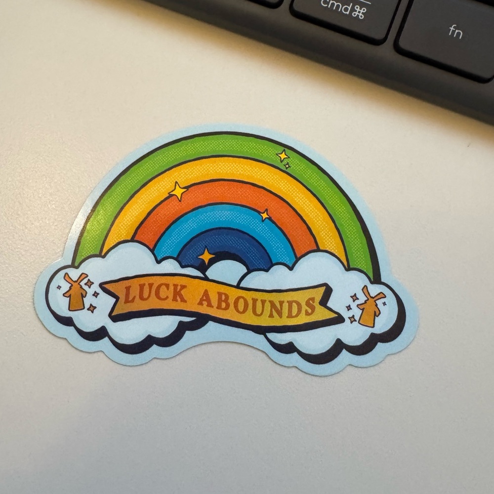Dutch Bros St Pattys Day Rainbow Sticker - Limited Edition 3/17